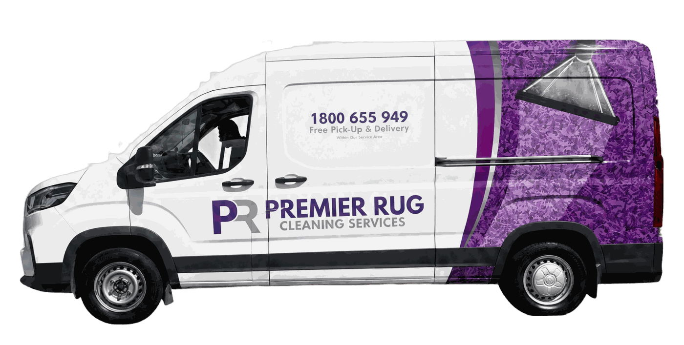 The Premier Rug Cleaning pickup and delivery van