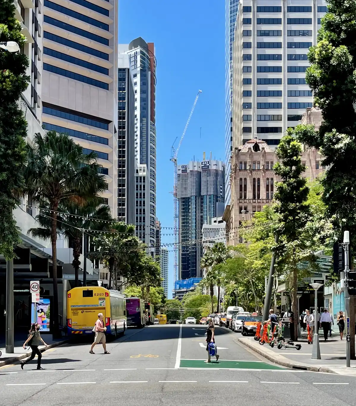 Queen Street with the 443 Queen Street tower behind