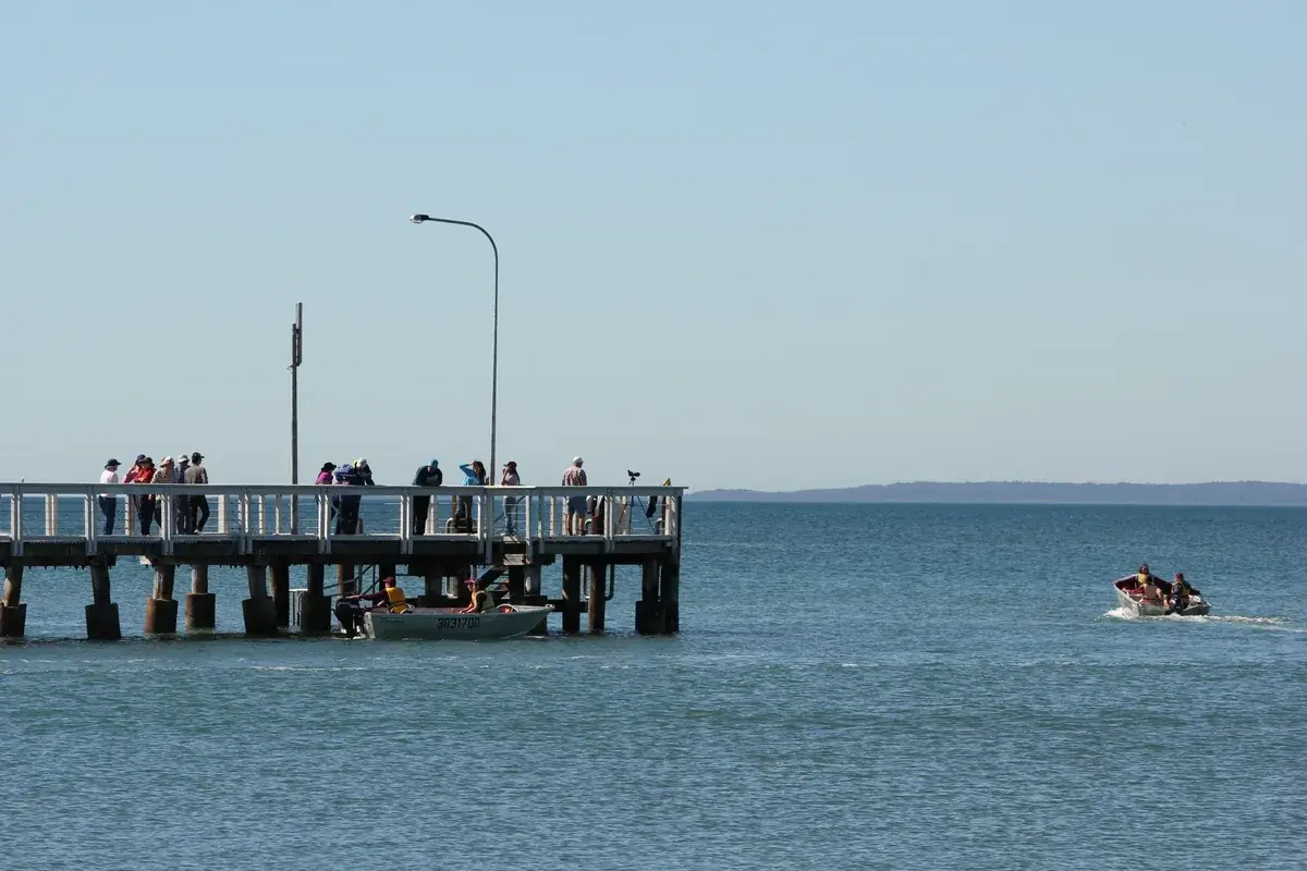 The jetty at Wellington Point reaching into the bay