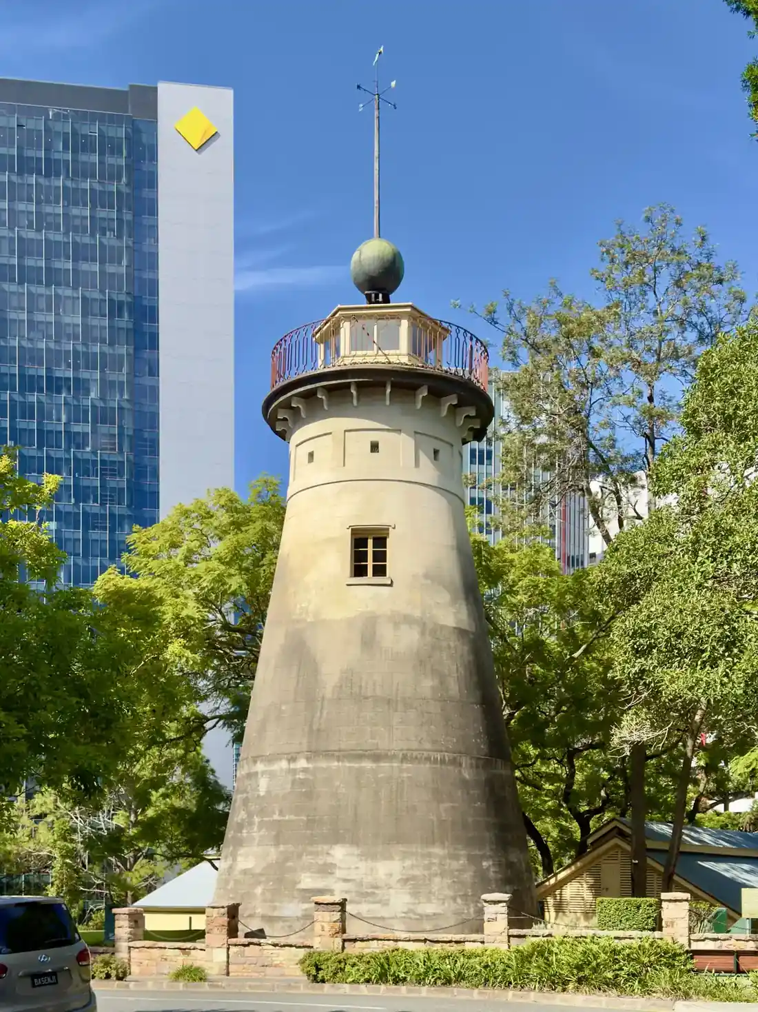 The convict-built Old Windmill tower on Wickham Terrace