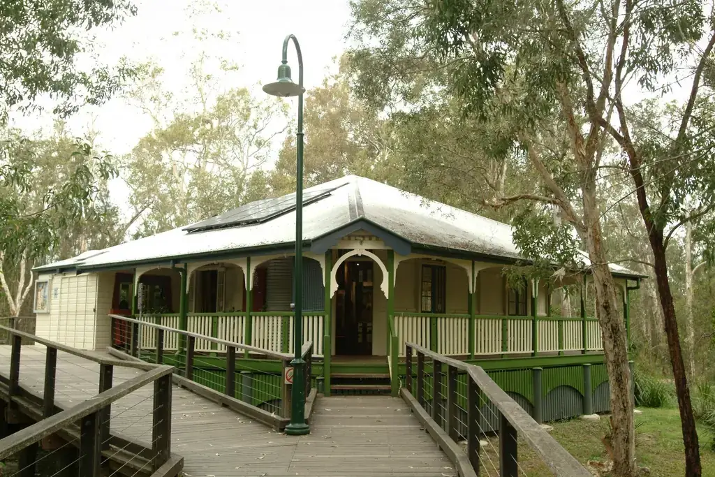 The timber visitor centre at the Boondall Wetlands