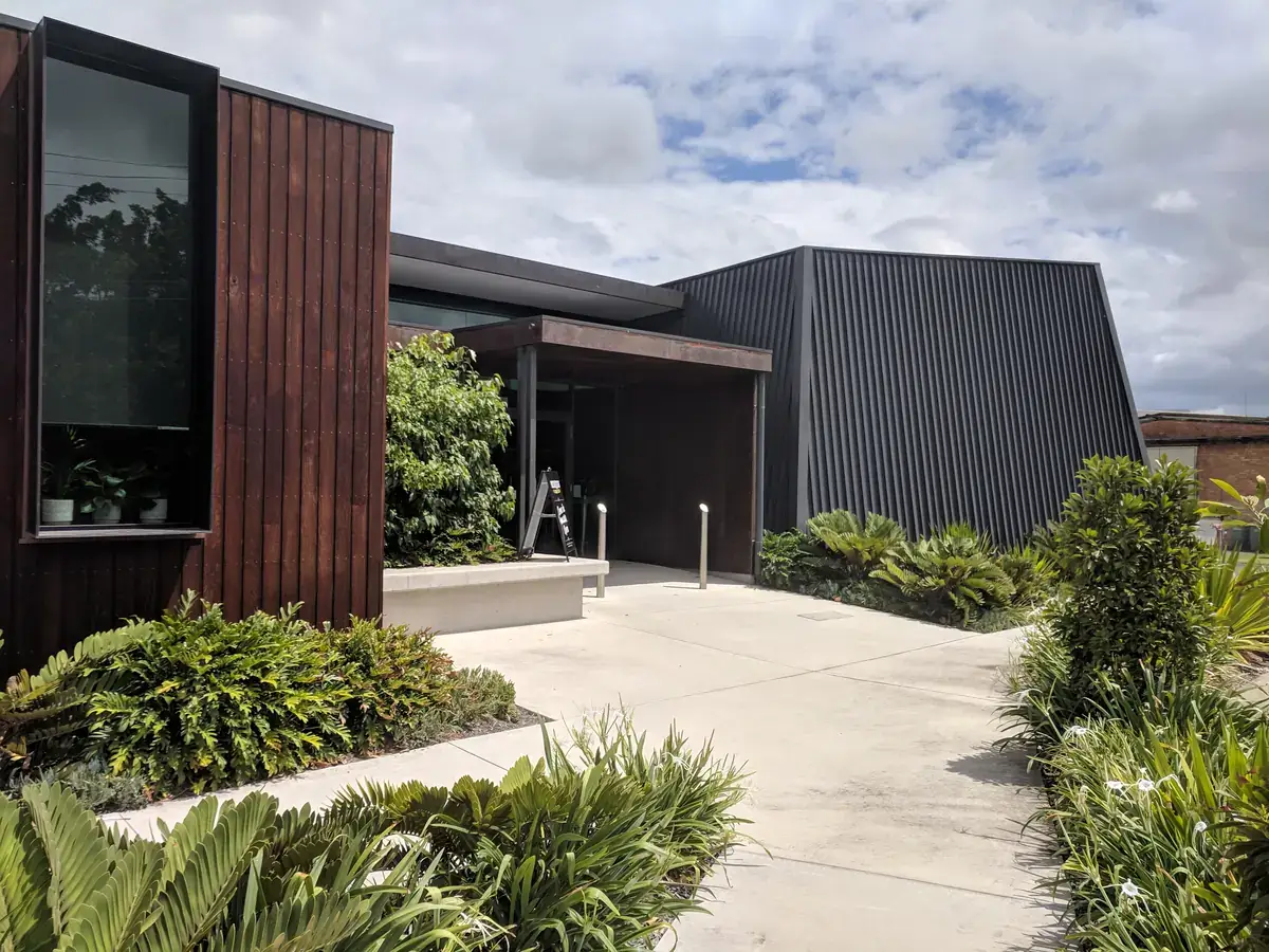 The main entrance of the Beenleigh rum distillery