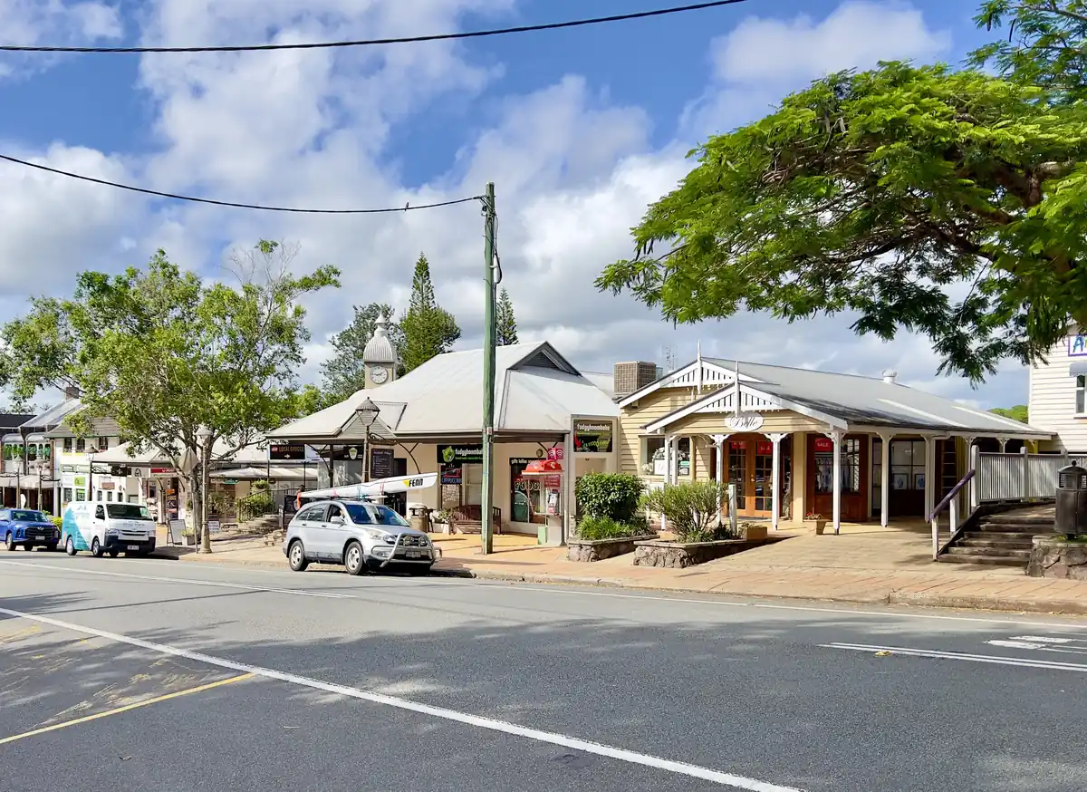 Shops along Montville's main street
