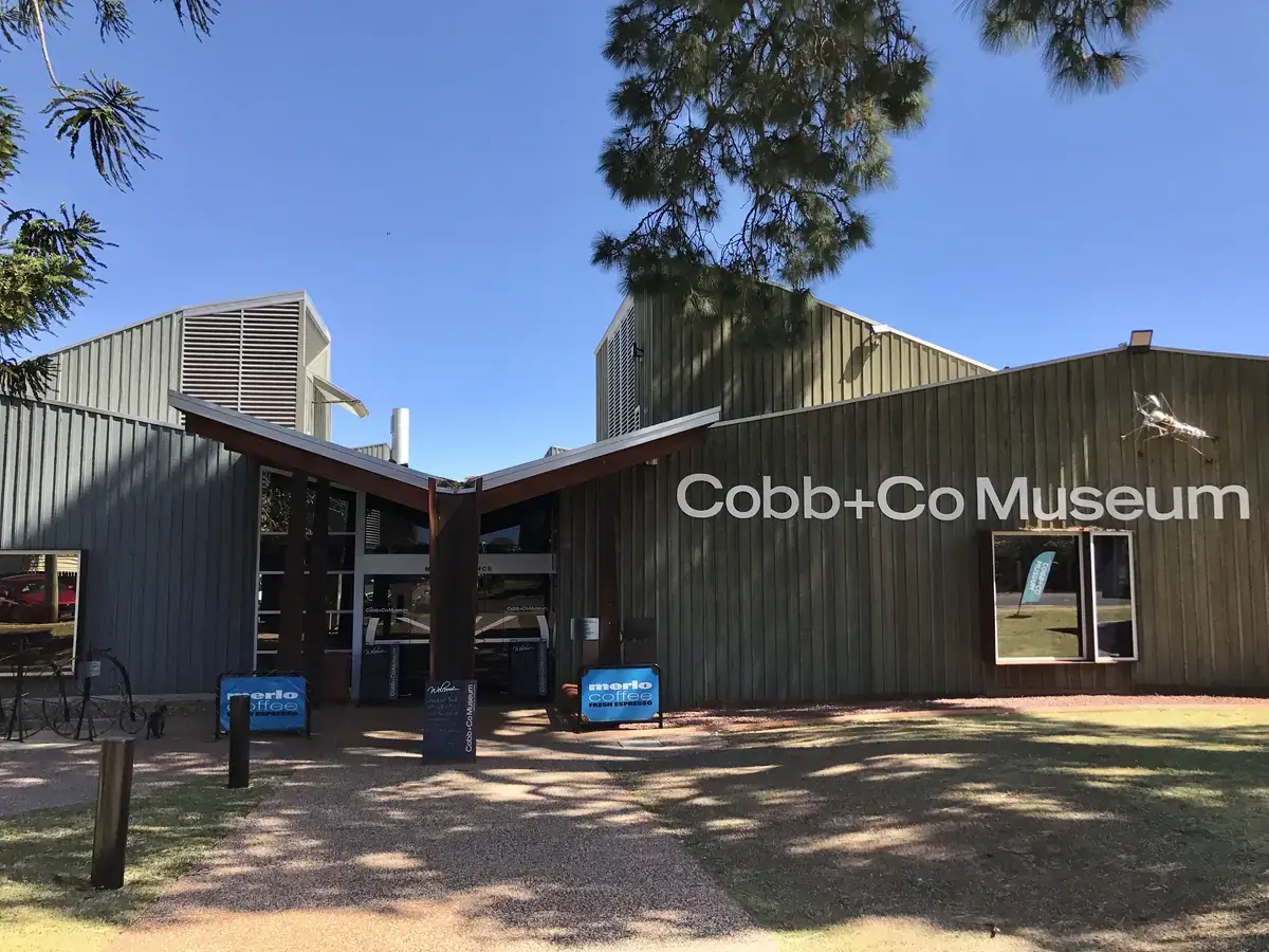 Street frontage of the Cobb & Co Museum