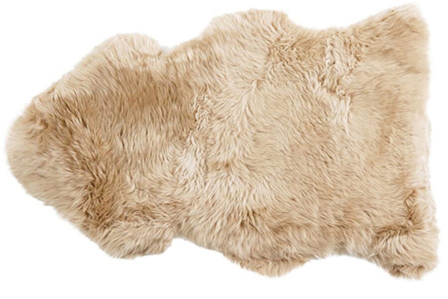 Champagne-coloured sheepskin pelt